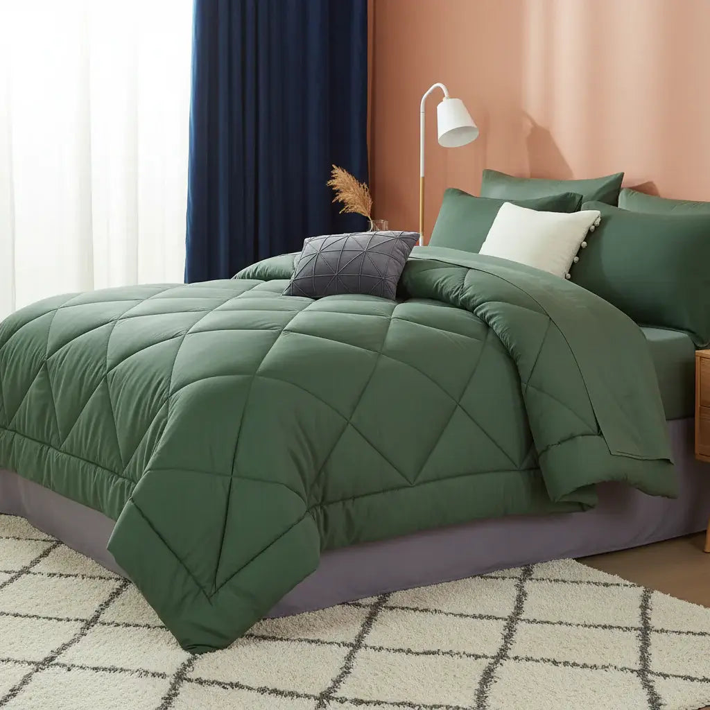 Microfiber Comforter Set with Sheets Pillowcases & Pillow Shams