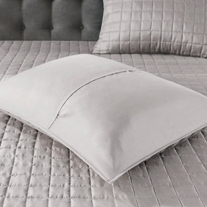 Grey Full Queen Comforter and Quilt Set