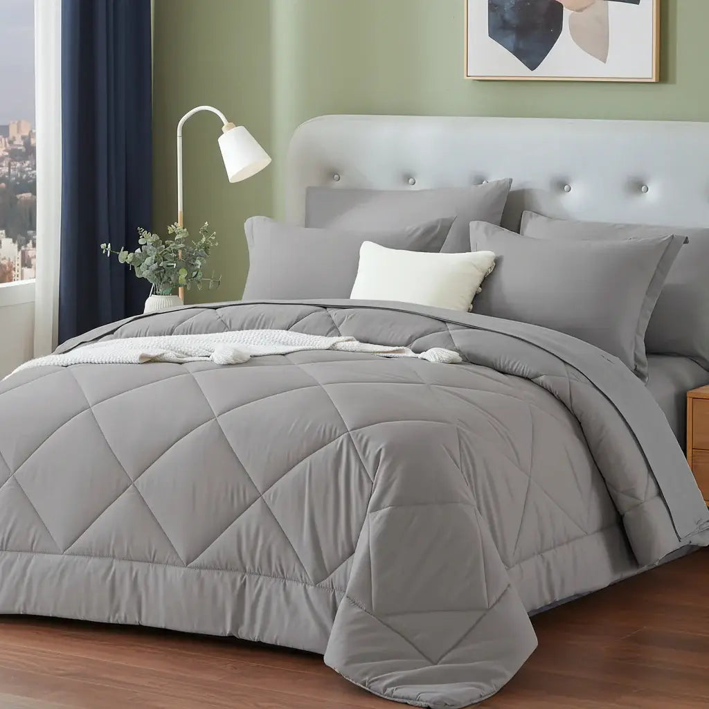 Microfiber Comforter Set with Sheets Pillowcases & Pillow Shams