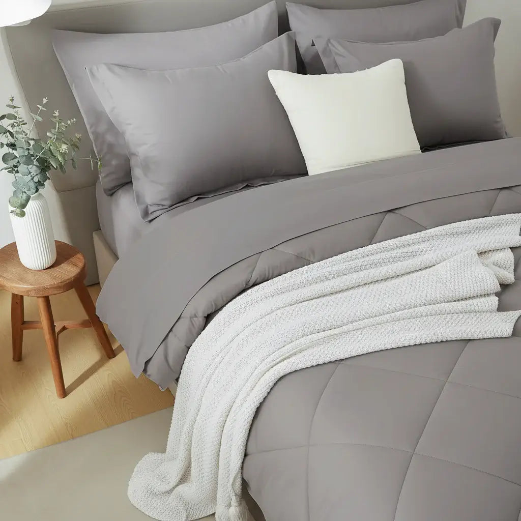 Microfiber Comforter Set with Sheets Pillowcases & Pillow Shams