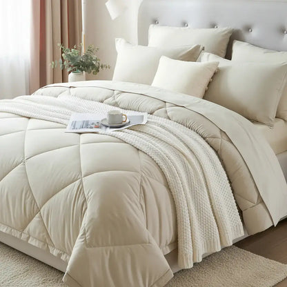 Microfiber Comforter Set with Sheets Pillowcases & Pillow Shams