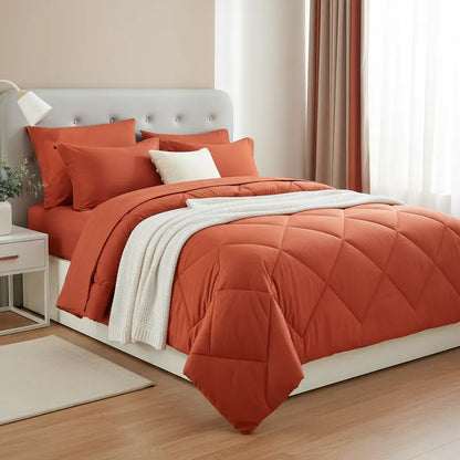 Microfiber Comforter Set with Sheets Pillowcases & Pillow Shams