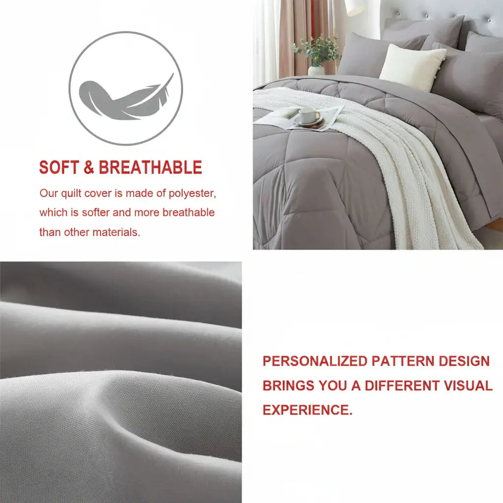 Microfiber Comforter Set with Sheets Pillowcases & Pillow Shams