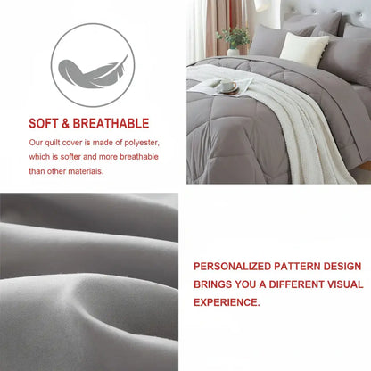 Microfiber Comforter Set with Sheets Pillowcases & Pillow Shams