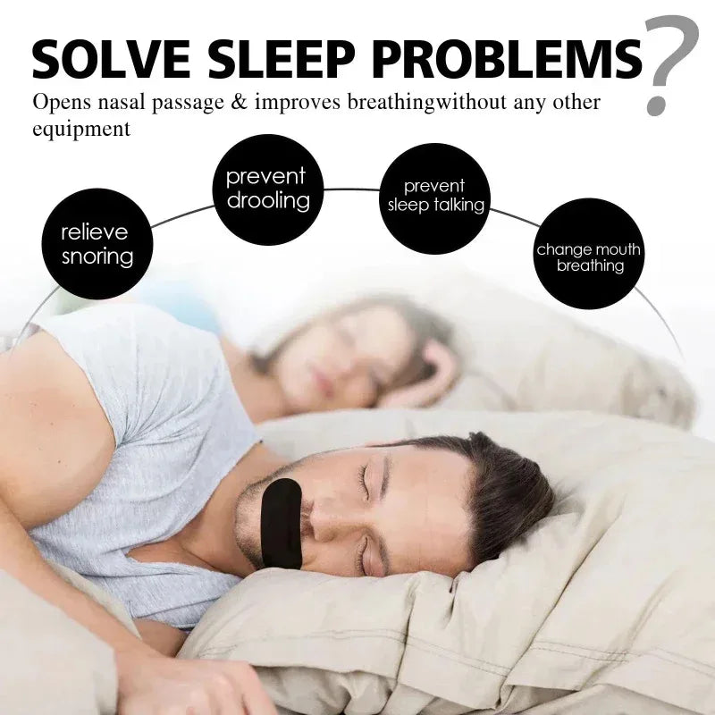 30Pcs Anti-Snoring Mouth Patch, Sleep Tape to Close Mouth Patch, Improve Sleep, Prevent Open Mouth Patch