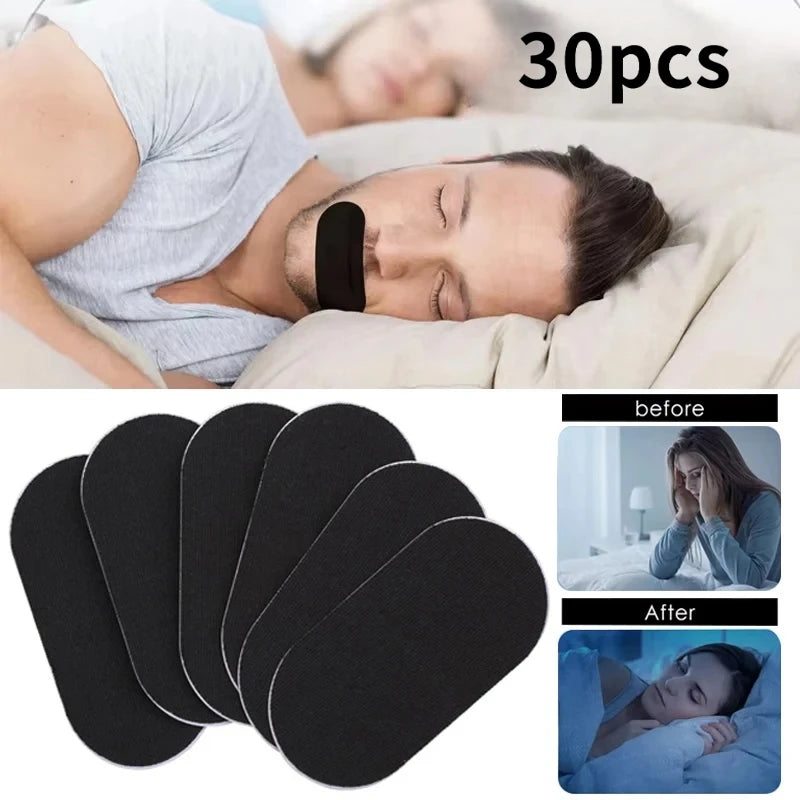 30Pcs Anti-Snoring Mouth Patch, Sleep Tape to Close Mouth Patch, Improve Sleep, Prevent Open Mouth Patch