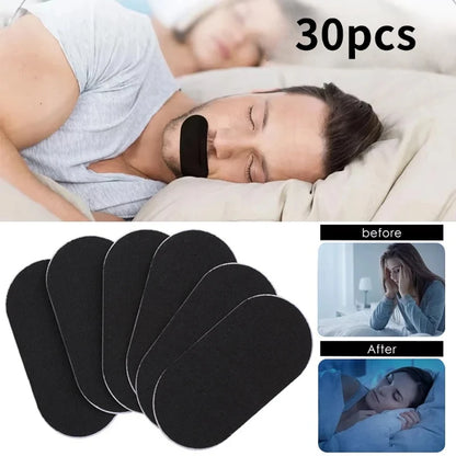 30Pcs Anti-Snoring Mouth Patch, Sleep Tape to Close Mouth Patch, Improve Sleep, Prevent Open Mouth Patch