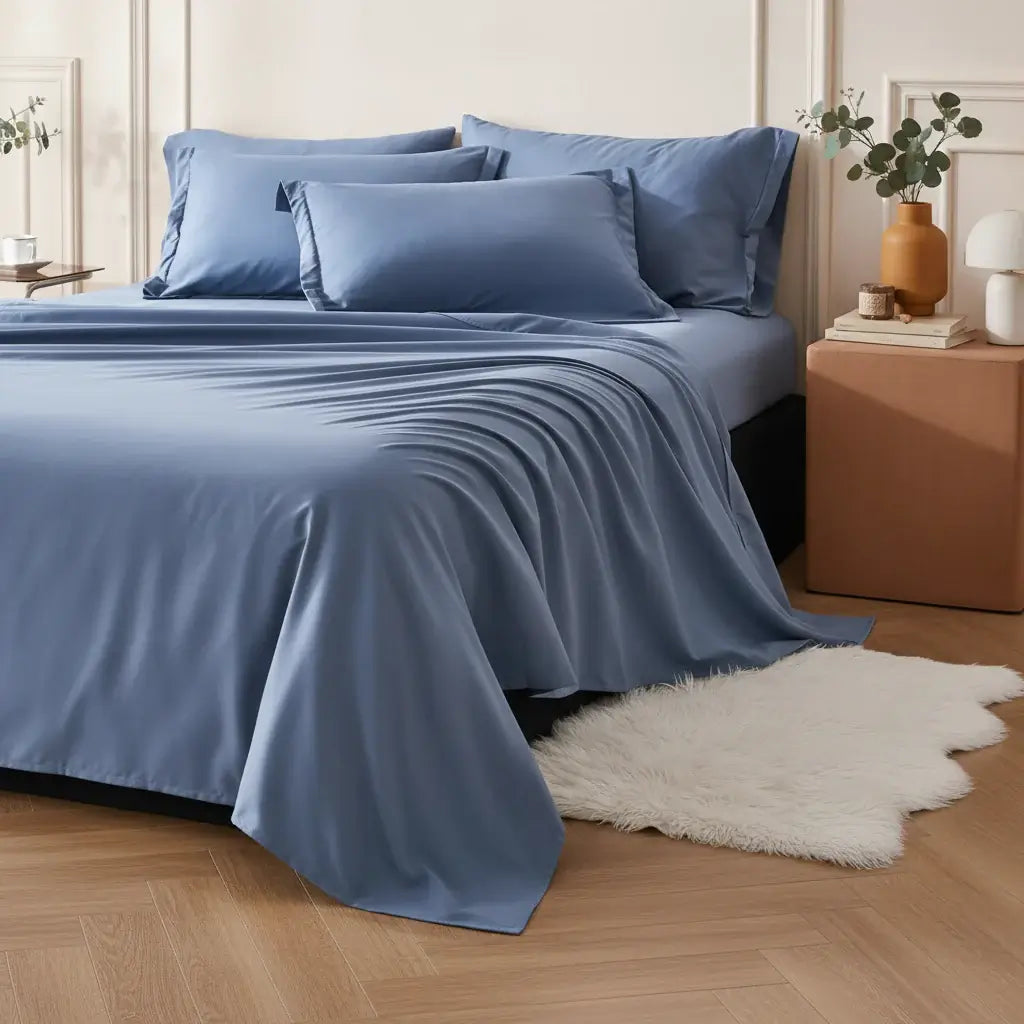 Queen 7 Piece Comforter Set, Stylish Solid Geometry Comforter & Sheet