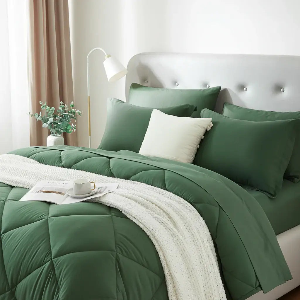 Microfiber Comforter Set with Sheets Pillowcases & Pillow Shams