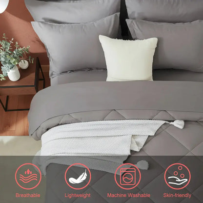 Microfiber Comforter Set with Sheets Pillowcases & Pillow Shams